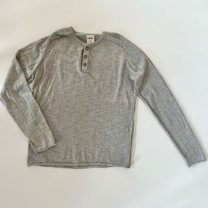 Fossil Mens Lightweight Henley Sweater